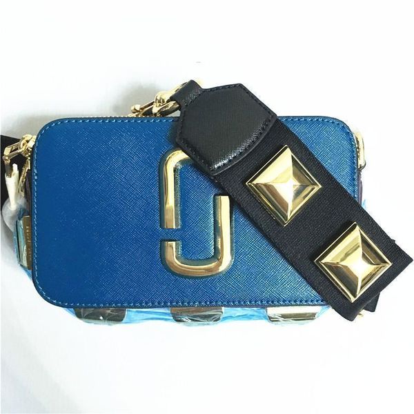 

2019 new women s camera bag wide shoulder strap color rivet diagonal bag handbag small square mini shoulder