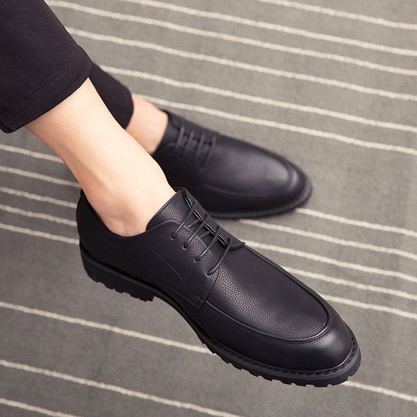 

big size 38-46 fashion outdoor men shoes casual comfortable leather shoes men breathable zapatos de hombre w5, Black