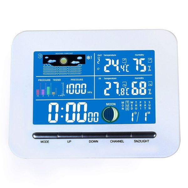 Freeshipping Digital Wireless eletrônico Temperatura medidor de umidade LCD Estação meteorológica Indoor Outdoor Termômetro Umidade