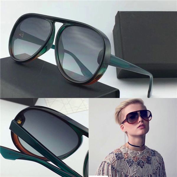 

luxury-designer sunglasses pilot frame features board material popular simple generous style uv400 protection eyewear, White;black