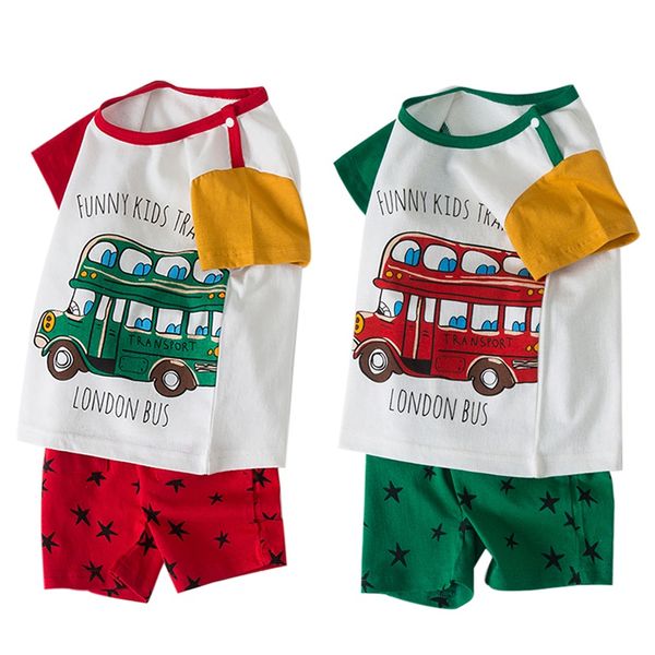 

детские наборы мальчики o-образный вырез футболка и брюки шорты летнего casual мультфильм пуловер хлопок дети мальчик одежда, White