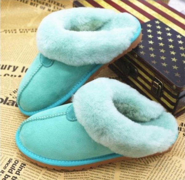 

stralian classic boots warm cotton slippers men and women slippers baotou snow boots, Black