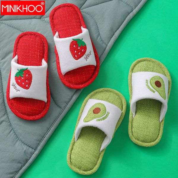 

2020 new children's slipper boy girl indoor flip flops funny sandals strawberry slippers kids cute spring shoes fruit sandals, Black;red