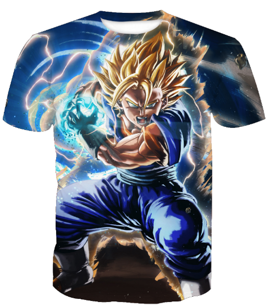 

summer fashion funny new style funny mens/womans t-shirt anime hop goku 3d print casual t-shirt cool sleeve hip short tees ohxs, Black