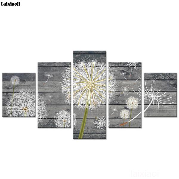 2019 Full Round Square 5d Diy Diamond Painting Dandelion Flower Cross Stitch Diamond Embroidery Mosaic Rhinestone Pictures Kits From Zhanhuahome - 