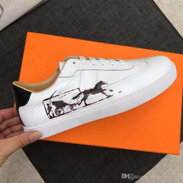 

quicker forest designer shoes white men women real leather designer sneakers luxury casual shoes 3d print paris animal shoes, Black