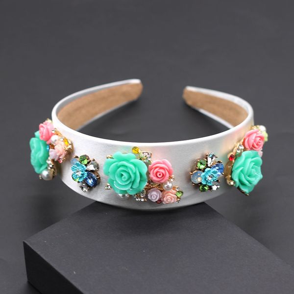 

travel show personality flower headband new baroque fashion temperament dance headband star with the same paragraph 703, Golden;white