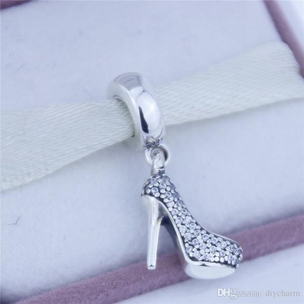 

свободные шарики аутентичные 925 серебряных шарики stiletto silver мотаться с кубическим цирконием подходит pandora style браслеты новых под, Black