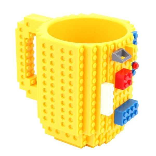 

build-on brick mug diy bulding blocks coffee mugs 350 ml creative drinkware bpa mug birthday gifts tazas
