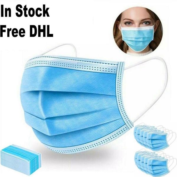 

на складе dhl одноразовая маска 3-слойная защитная маска для лица anti pm2.5 adult breathable facial dust mask водонепроницаемые маски кораб