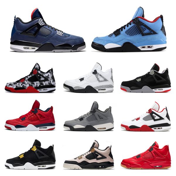 

2020 jumpman 4s basketball shoes bred black cat laser black gum silt red what the 4 mens trainers sports sneakers 7-13