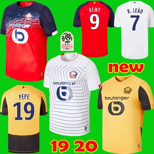 

19 20 losc lille football shirt pepe remy bamba r. leao ikone maillot de foot 2019 2020 lille olympique sporting club soccer jerseys, Black