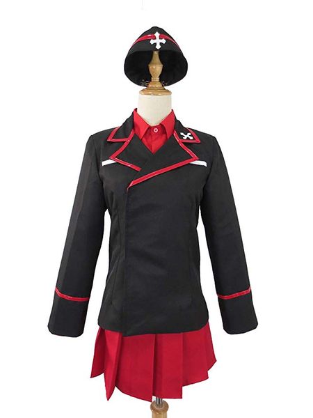 

girls und panzer nishizumi maho high school uniform team clothes cosplay costume, Black