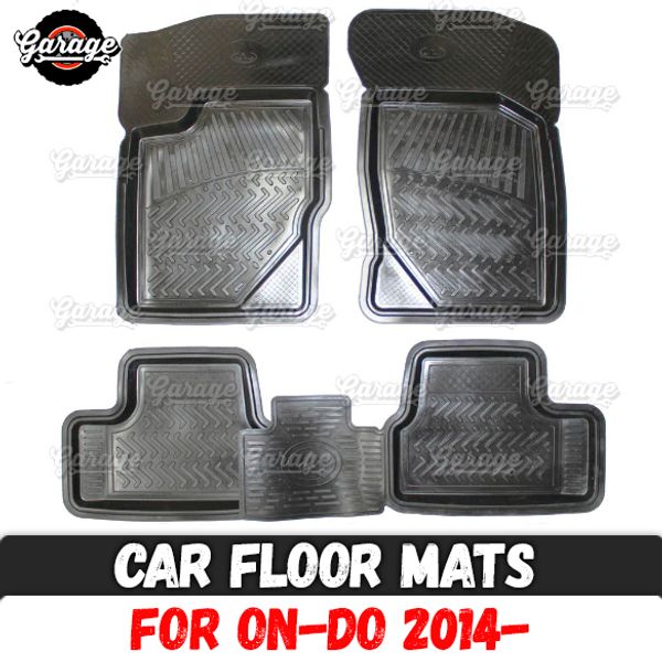 

car floor mats for datsun on-do 2014- rubber 1 set / 4 pcs or 2 pcs accessories protect of carpet decoration
