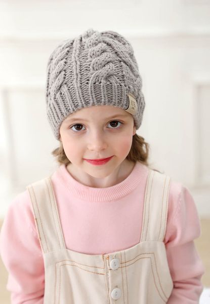 

children 8 colors knit hat sports hat cap ponytail hat warm winter knitted cap outdoor kids travel ski beanie cap jj19907, Blue;gray