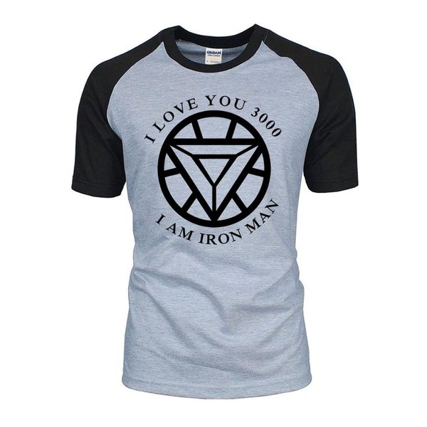 

i love you 3000 raglan t-shirt men i am iron man the 4 raglan t shirts 2019 new summer cotton tshirt bz068, White;black