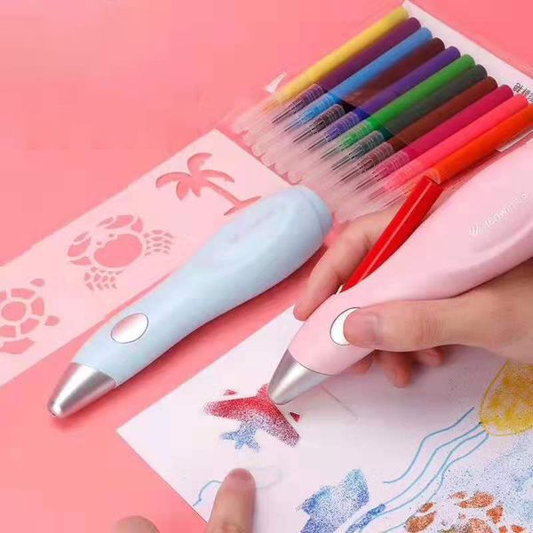 

Art Electric Spray Pen Airbrush Set Multi-function Color Inkjet Painting Brush Washable Spray Painting Hand Drawn