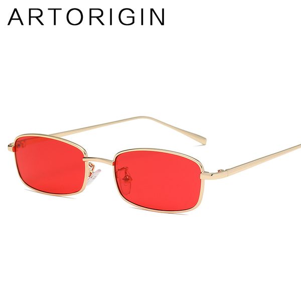 

fashion small square sunglasses women men metal vintage sun glasses red yellow pink clear transparent eyewear oculos 2018, White;black