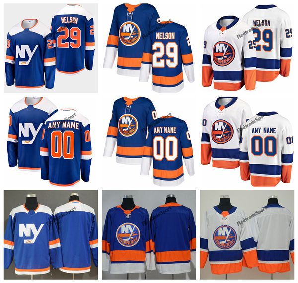 

2019 brock nelson new york islanders hockey jerseys mens custom name alternate blue home 29 brock nelson stitched hockey shirts customize, Black;red
