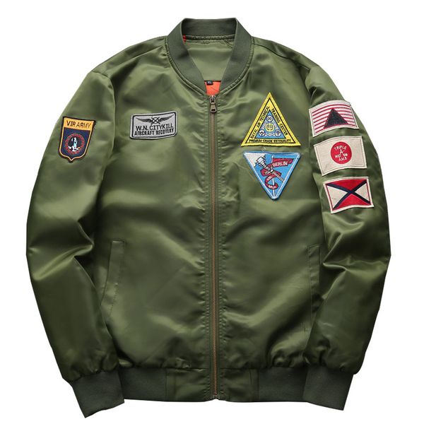 

kimsere fashion men's bomber jackets with patches hi street flight outerwear streetwear varsity baseball jacket plus size m-6xl, Black;brown