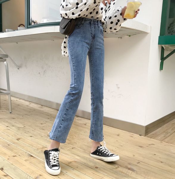 

темно-синяя швабра пола джинсы женского ретро feeling, Blue