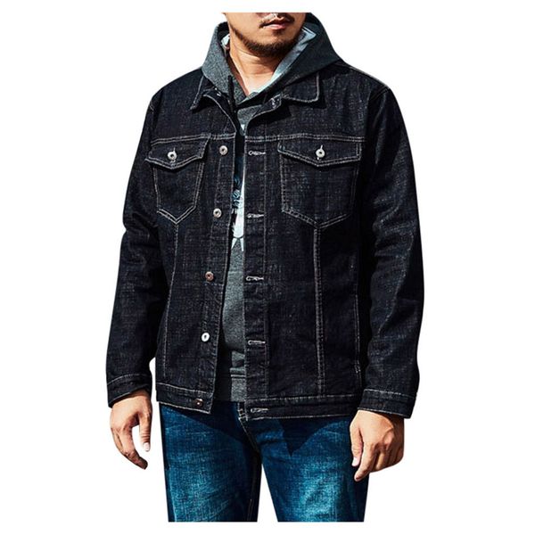 

ishowtienda hip hop men's jean jacket streetwear flight jacket denim fashion motorcycle plus size men 9m3, Black;brown