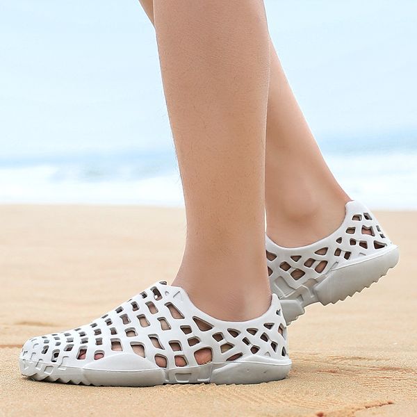 

breathable beach sandals couples hollow out beach sandals men garden hole shoes(just for men