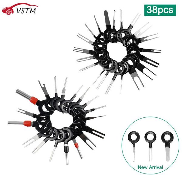 

38pcs car terminal removal kit wiring crimp connector pin extractor puller terminal repair professional tools kit