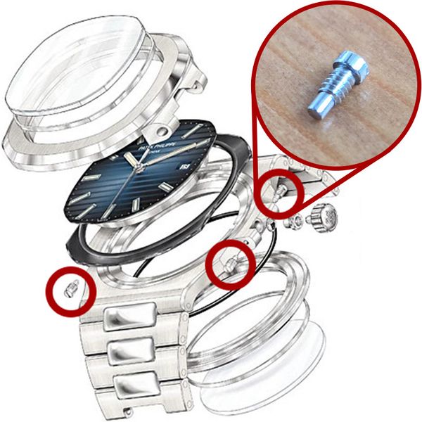 

5711 steel screw for pp nautilus sports watch