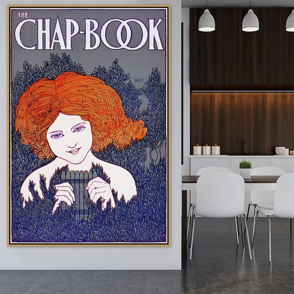 

chap book old master advertisement retro vintage poster wall p pictures wall art living room decor painting canvas print