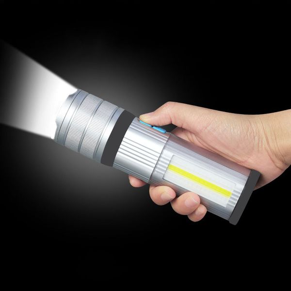 

brelong 1 pc multi-function led night riding camping light charging cob light flashlight car inspection light