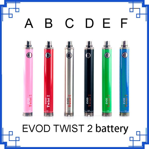 

Evod Twist II VV Аккумулятор 1300mAh с переменным напряжением 3.3V-4.8V Аккумулятор для 510 Ego Thead Mini Protank Распылители vs Vision Spinner 2