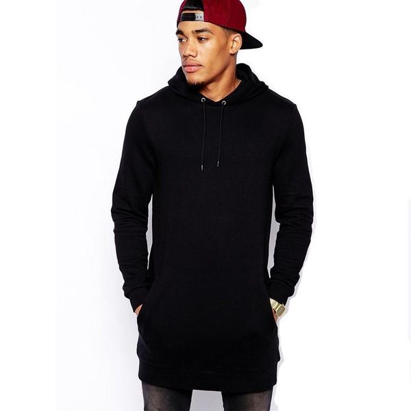 

men 's hooded casual shirt new streetwear hip hop men 's pullover brand hoodie fashion long hoodie hip hop jacket harajuku, Black