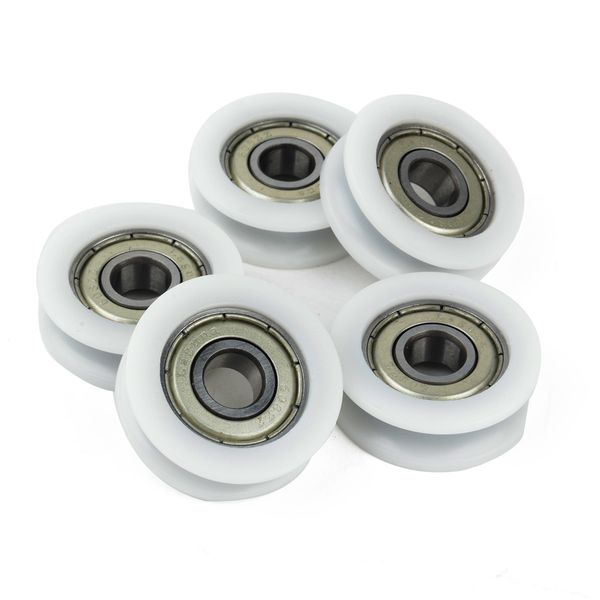 2019 Nylon Plastic Embedded 608 U Groove Ball Bearing Guide Roller