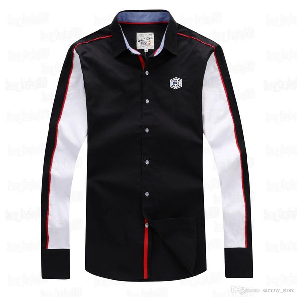 

2019 eden park new long sleeve shirt for men nice design business casual style cotton fabric size m  xl xxl ing, White;black