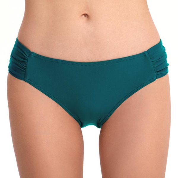 

women beach low waist fashion summer ruched girls swim briefs swimwear bikini bottom standard wraps swimsuit sports