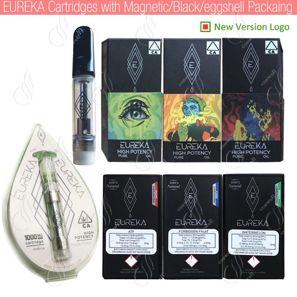 

Новейшие Eureka Clear Carts Высокопроизводительные Vape картриджи M6T TH210 Керамические катушки Магнитный черный ароматизатор Упаковка 510 густого масла и сигарет Распылитель