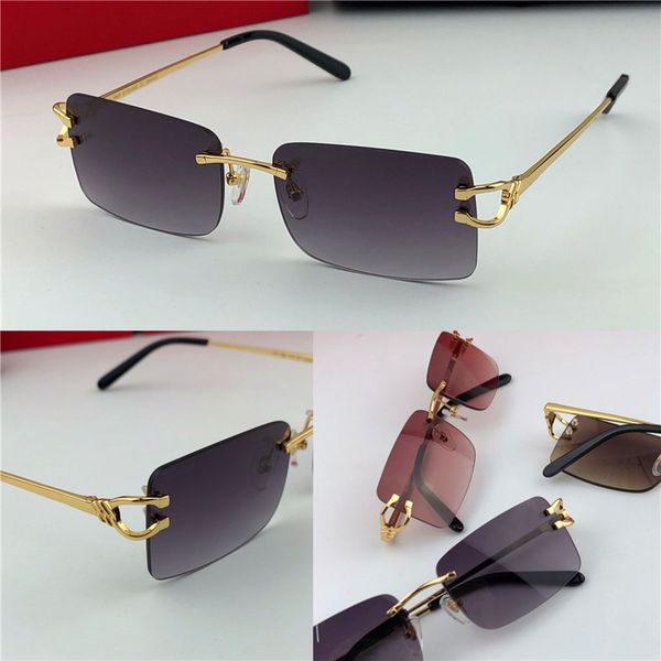 

2020 selling vintage sunglasses men's fashion sunglasses frameless square small frame retro modern avant-garde design uv400 eyewear