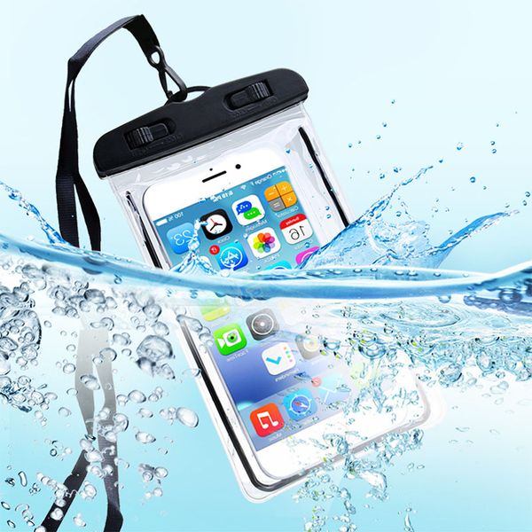 

universal swimming bags waterproof bag with luminous underwater pouch phone case for iphone 6 6s 7 universal all models 3.5 inch -6 inch