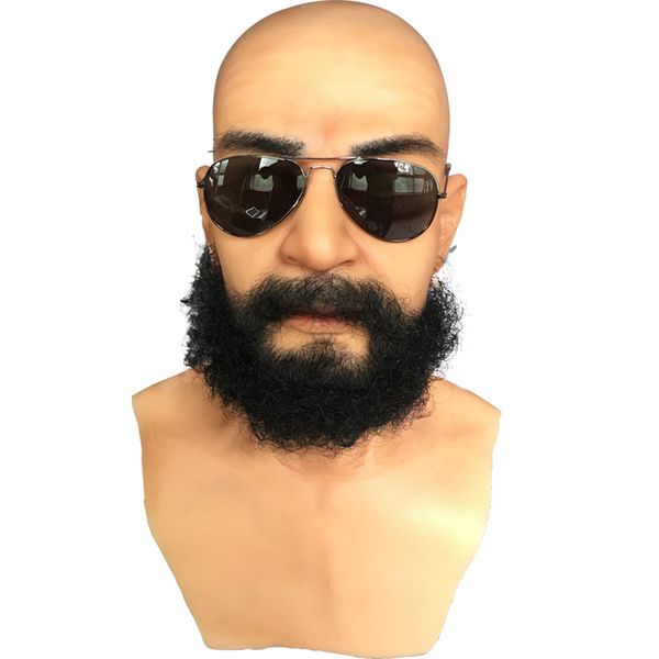 

halloween mask silicone man face mask human silicone halloween