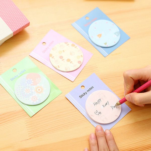 

ellen brook 1 piece new cute flower tree roundness sticky notes post notepad filofax memo pads office school supplies stationery
