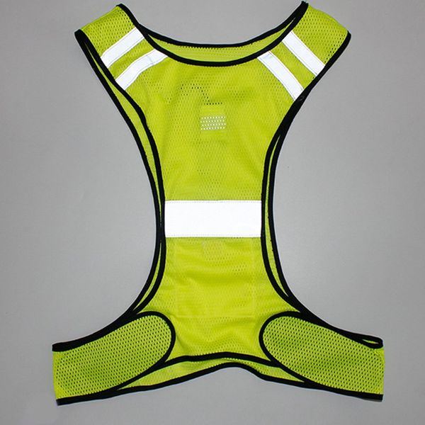 

светодиодные светящиеся мужчины жилет летняя ночь работает альпинизм светодиодные светоотражающие рукавов жилеты елочка жилет безопасности о, Black