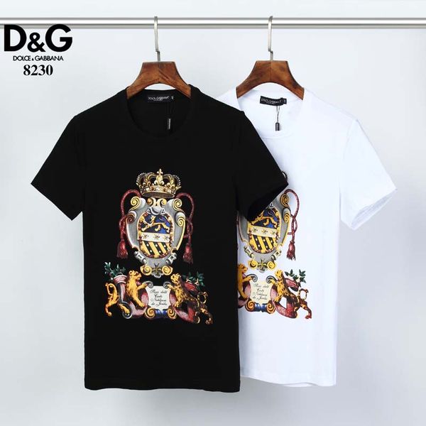 

2020ss spring and summer new high grade cotton printing short sleeve round neck panel t-shirt size: -l-xl-xxl-xxxl 2w, White;black