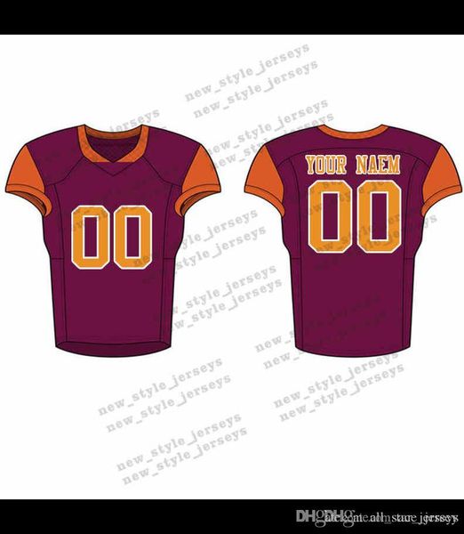 

63men 2019 youth football jerseys army green wine red embroidery logos stitched custom any name any number jerseys, Black;red