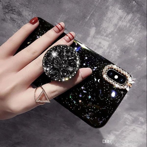 

shopitem роскошные blingbling с случаях держатель алмаза мобильный телефон для iphone 6 6sp 8 плюс 7plus х хз макс хс чехол блеск звезды сре