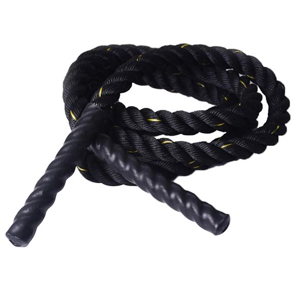 

battle exercise training rope, boxing mma training skipping rope, 1 inch diameter - durable protective sleeve - select length