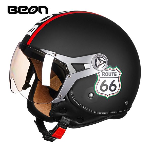 

beon motorcycle helmet vintage mens womens moto capacete half face helmet ece approved b100