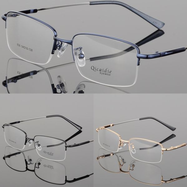 

memory titanium alloy ultra light half men's optical memory titanium alloy ultra glasses light half frame men's optical glasses fr, Silver