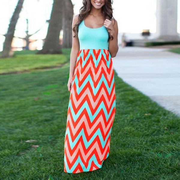 

summer dress women Striped Long Boho Dress Lady Beach Summer Maxi Dress women 2018