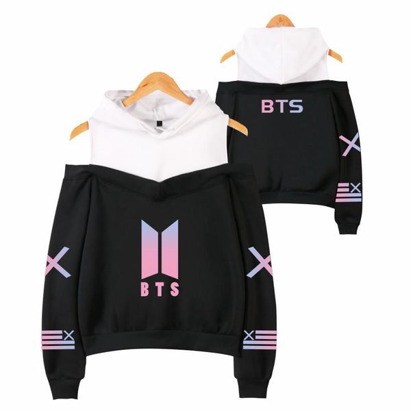 

designed for cross-border explosion models new fashion colors bts bangtan boys hooded sweater women's strapless